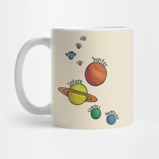 Home and the Solar system Mug